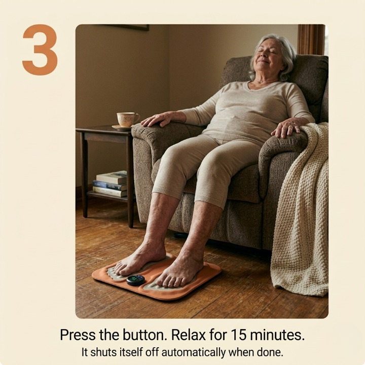 Step 3: Press the button and relax
