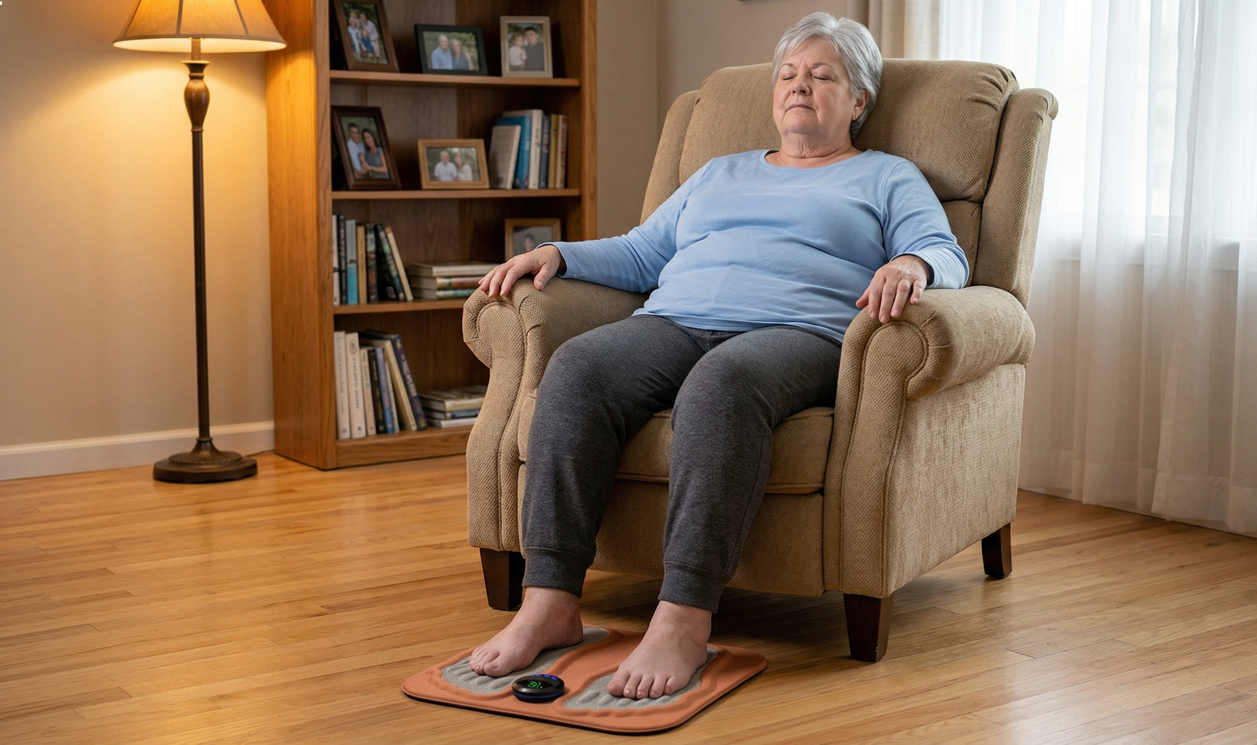 Feet after using CircuFlow — improved circulation and warmth