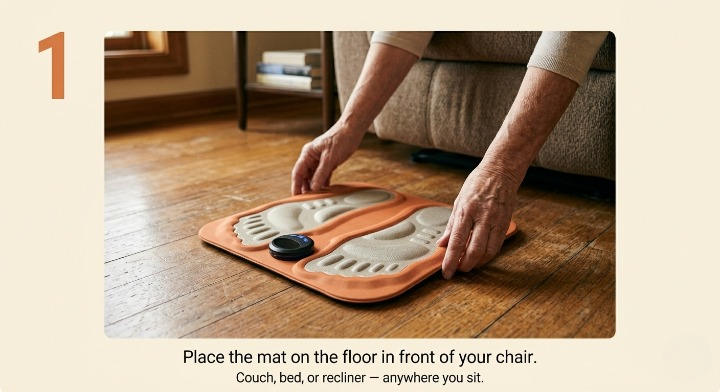 Step 1: Place the CircuFlow mat on the floor